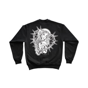 TEARS & THORNS - CREWNECK - BLACK