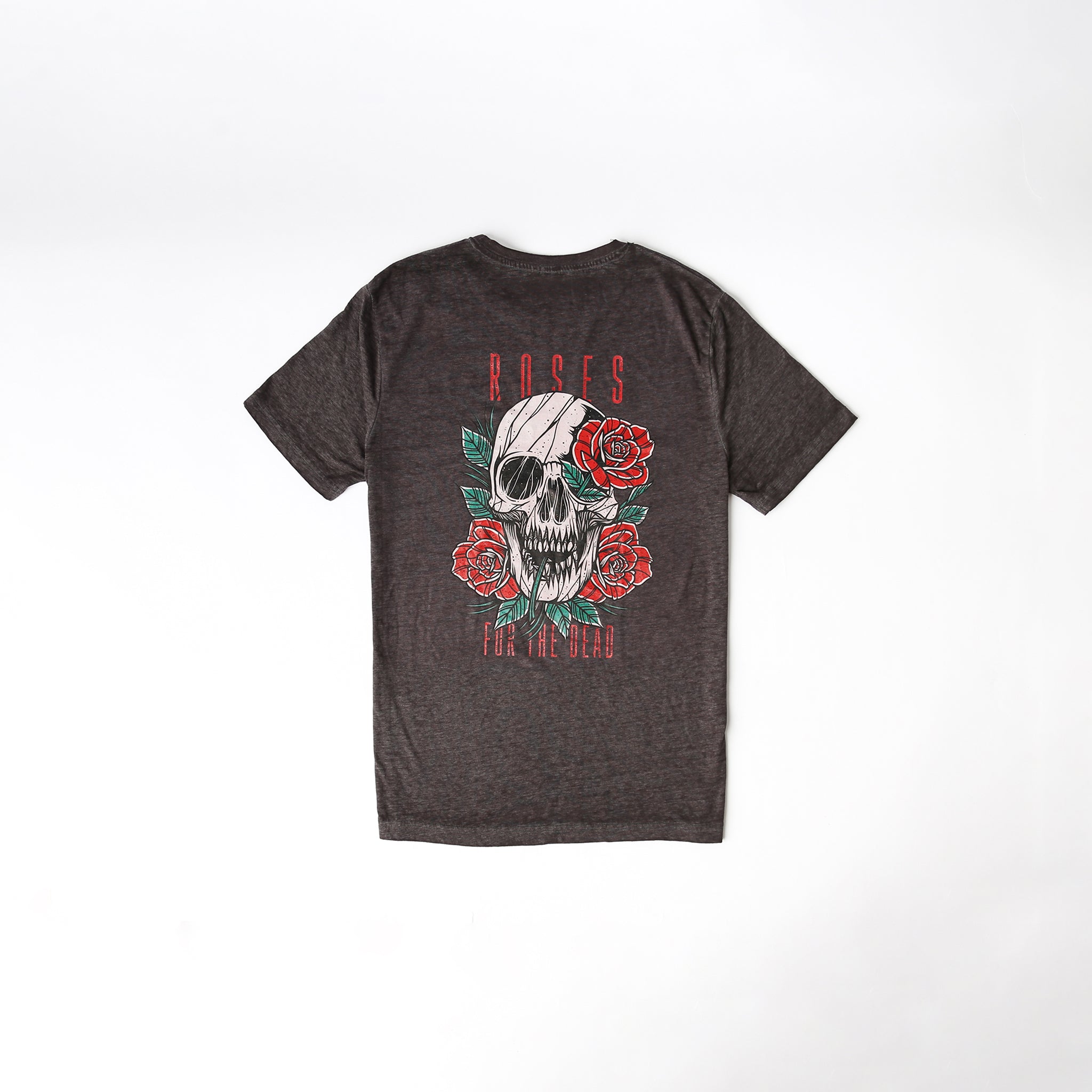 ROSES FOR THE DEAD -  ACID WASH - TEE - CHARCOAL