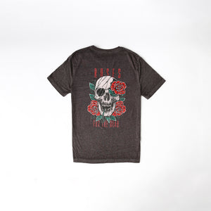 ROSES FOR THE DEAD -  ACID WASH - TEE - CHARCOAL